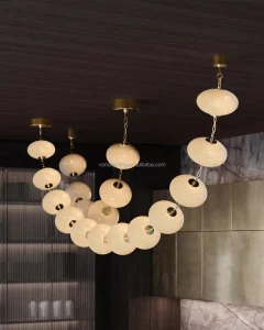 Vintage Factory Crafted Glass Steel Pendant Light