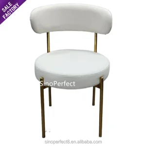 Foshan Party Banquet Chairs White Wedding Chairs With Gold Legs
