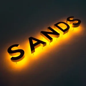 Custom Backlit Sign 3D Illuminated logo Letter Sign Electric Outdoor Manufacturers, Factories