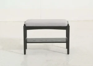 Hoe Rack Bench with Cushion Upholstered Padded Seat Storage Shelf Shoe Organizer Ideal for Entryway Bedroom Living Room Hallway