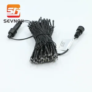 Fitas de Luzes de Natal LED à Prova d'Água para Exterior Pretas 100LED/200LED/300LED