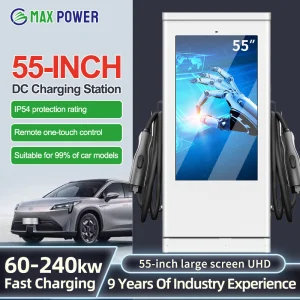 60kw/120kw/180kw Ocpp 1.6j Chademo, CCS2, Type 2 DC+ AC Connector EV Car Charging Station Charging Pile for Outdoor Commercial Use