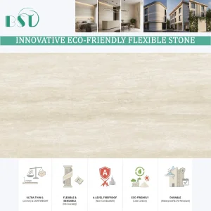 High-Performance Flexible Travertine Certified MCM Wall Cladding