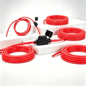 Custom Inline Fuse Holder Cover Wire Harness 8AWG Pure Copper Conductor PVC 300-1000MM IP65 Automobile &amp; Machines Marine Outdoor
