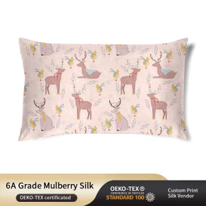 Cartoon Organic Silk Pillowcase