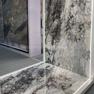 Lilac Marble Bookmatch Slab White Marble for Flooring Slab Lilac for Floorwall Design
