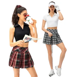 Plaid Skorts Midi Skirts