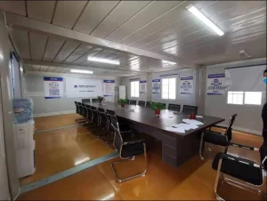 Comunidad de vivienda asequible de contenedores modulares prefabricados en paquete plano