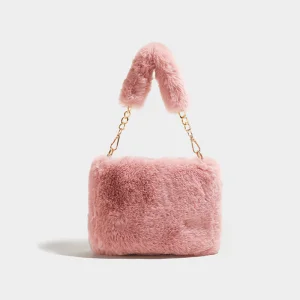 2025 New Fashionable Open-Close Women's Plush Messenger Bag