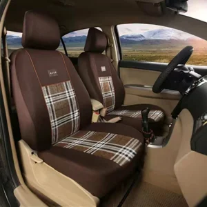 Four Seasons Universal Linen Waterproof Wear-Resistant Car Seat Covers Full Set 5 Pcs Customizable Size &amp; Color