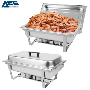 Commercial Stainless Steel Fuel Chafing Dish for Parties Kitchen Restaurant Buffet
