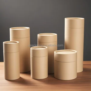 Wholesale Eco Friendly Kraft Paper Tube Boxes Customized Packaging Solutions Kraft Tube Packaging Boxes Custom Printed
