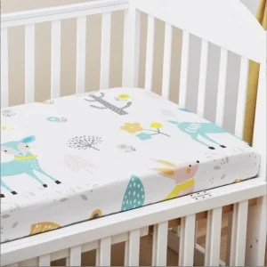 100% Cotton Muslin Crib Fitted Sheet