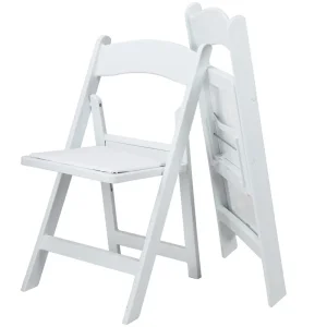 Hotel Folding White Resin Outdoor Garden Park Banquet Event Party Wedding Chair