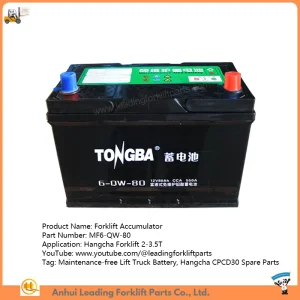 Hangcha Forklift Accumulator Cpcd30 Maintenance Free Aftermarket Lift Truck Battery Supplier