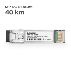 Dual Fiber SFP+ 11.3Gbps ER SMF Optical Transceiver Module with 40km Range 1550nm DOM Supported 2-Year Warranty