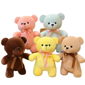 New Pattern Mini Teddy Plush Toys Wholesale Kid-Friendly Dog Toy with PP Cotton Filling Teddy Bear Skin