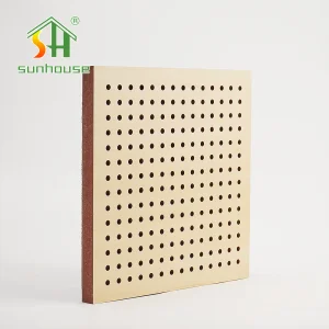 Wholesale Heat Insulation Akustik Panel Good Stability Interior Decoration Perforated Wood Acoustic Panel