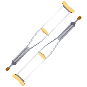Lightweight Thickened Non-Slip Stainless Steel Underarm Medical Adjustable Underarm Crutch with Comfortable Pad