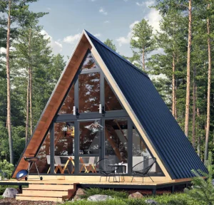 New Modular A-Frame Triangle Villa Custom Steel Structure Prefab Triangular Modern Office Building Outdoor Home Life House