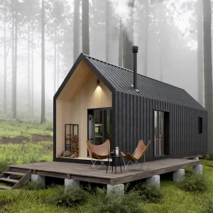A Frame Cabin Complete Tiny House Kit Ecological House Small Houses for Living Modern Garden Homes Modular Design Kit Cabins