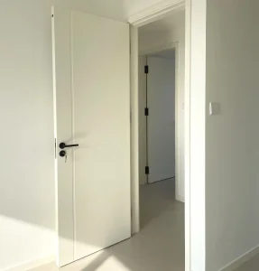 Interior Melamine Wood Veneer Flush Wooden Lacquer Solid Door