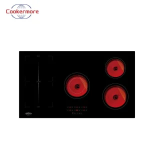 Built-in Ceramic Hob 4 Burner Hybrid Cooktop with Induction Glass Hob OEM Infrared Cooker