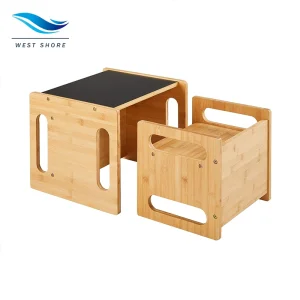 High-End Wooden Kindergarten Children's Tables and Chairs Set Early Learning Table Wooden Drawing and Writing Table
