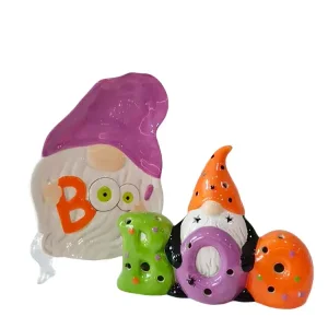 Wholesale Halloween Dolomite Decor Set - Gnome & "BOO" Letter Design Factories, Product