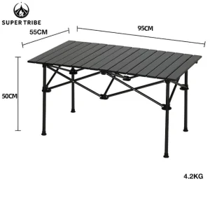Outdoor Folding Table Adjustable Height