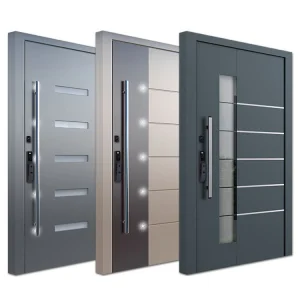 Custom Exterior Pivot Door Luxury Security Aluminum Entrance Door Modern Security Antitheft Home Front Entry Door