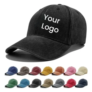 Custom Adult's Wholesale Cotton Panel Embroidery/Blank Sports Leisure Washed Baseball Hat Caps