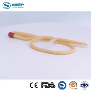 Catéter urinario de látex desechable estéril Sunton 100% con catéter urinario recubierto de silicona 100% fábrica de catéteres de látex antimicrobiales al por mayor en China