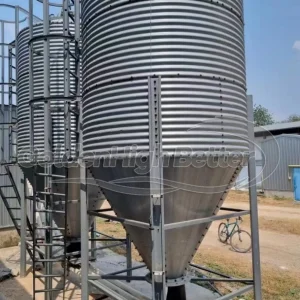 High Quality Galvanized Poultry Silo Steel Feed Storage Bin for Chicken Livestock Pig Farm for Wheat Grain Feed Storage Global Hot Sell