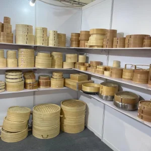 Heightened Steam Cook Basket Bulk Available Factory Supplier Pure Wooden Wood Bamboo Steamer