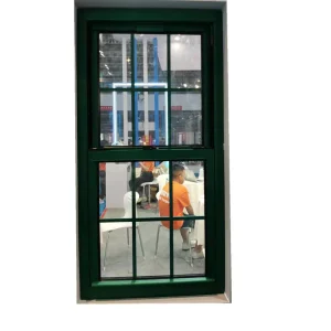 Ventana deslizante vertical de aluminio a un precio razonable, ventanas de doble hoja deslizante hacia arriba y hacia abajo