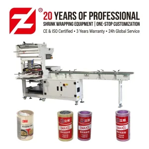 High Efficiency Automatic Tape Packing Line Machine Heat Shrink Wrapping Machine Connected Slitting Machine Unmanned Operation