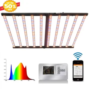 2024 Grow System with Light Bar Horticulture 5X5 Commercial Full Spectrum Dimmable Red 720W LED Grow Light