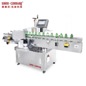 High Speed Factory Plastic Round Bottle Wrap Around Sticker Labeling with Double Side Star Wheel Positioning Labeling Equipment