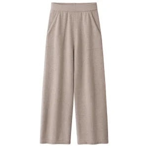Calça Larga de Malha Cashmere