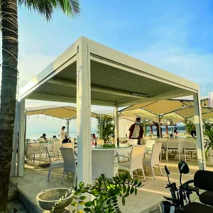 Motorized Louvered Skylight Blinds Pergola