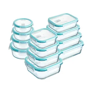 Leakproof Glass Microwave Food Container with Lid for Meal Prep Storage Boxes