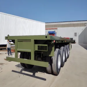 Container Extendable Affordable Flat Bed Trailer Flatbed Truck Semi Trailer for Sale Best Selling 3/4 40 FT Axles Semi-Trailer Heavy Duty