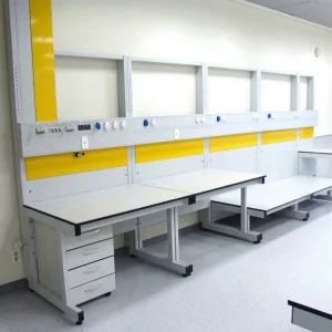 Good Quality Commercial Metal Shelving Storage Acid-alkali Resistant Work Bench School Science Lab Bench