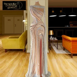 Custom Elegant Red Carpet Evening Dress