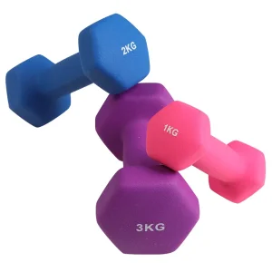 Non-Slip, Color Coded Neoprene Dumbbellshex Shaped Free Weights for Women, Men