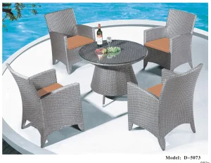 Classic Outdoor Coffee Table and Chairs Casual Hot Sale Wicker Beach Hotel