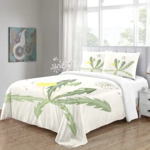 Custom Design Bedding Sets for Personalized Style, Boho Floral Comforter Set Queen Soft Washed Microfiber Bedding Comforter Set