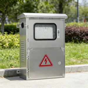 Secure Outdoor Stainless Steel Photovoltaic and Net Cage for Energy Systems with Waterproof Seal, 400X650X180mm