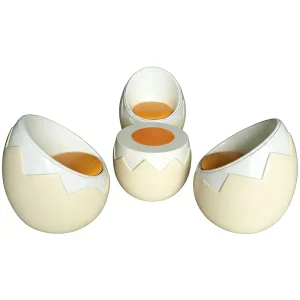 Egg Shape Fiberglass Modern Dining Table Chairs Set Waterproof Customized Color Bending Cutting Services One-piece Molded